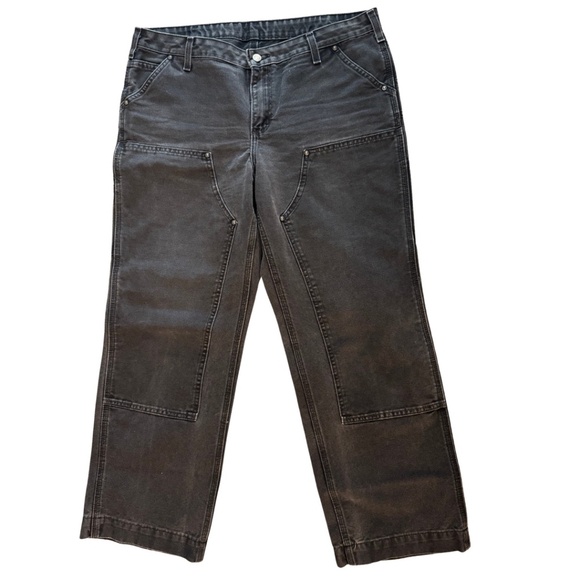 Carhartt Women's Dark Gray Cropped Pants - Picture 1 of 6